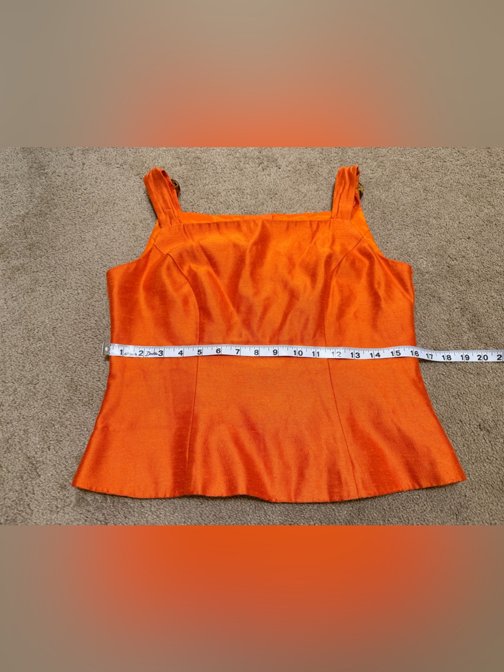Jessica Howard Orange Square-Neck Camisole